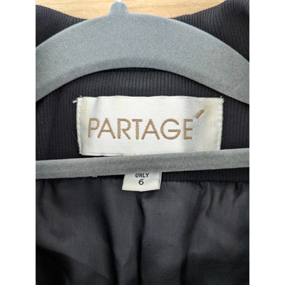 PARTAGE blazer jacket womens size 6 black long sleeve zip up business casual - Picture 5 of 8